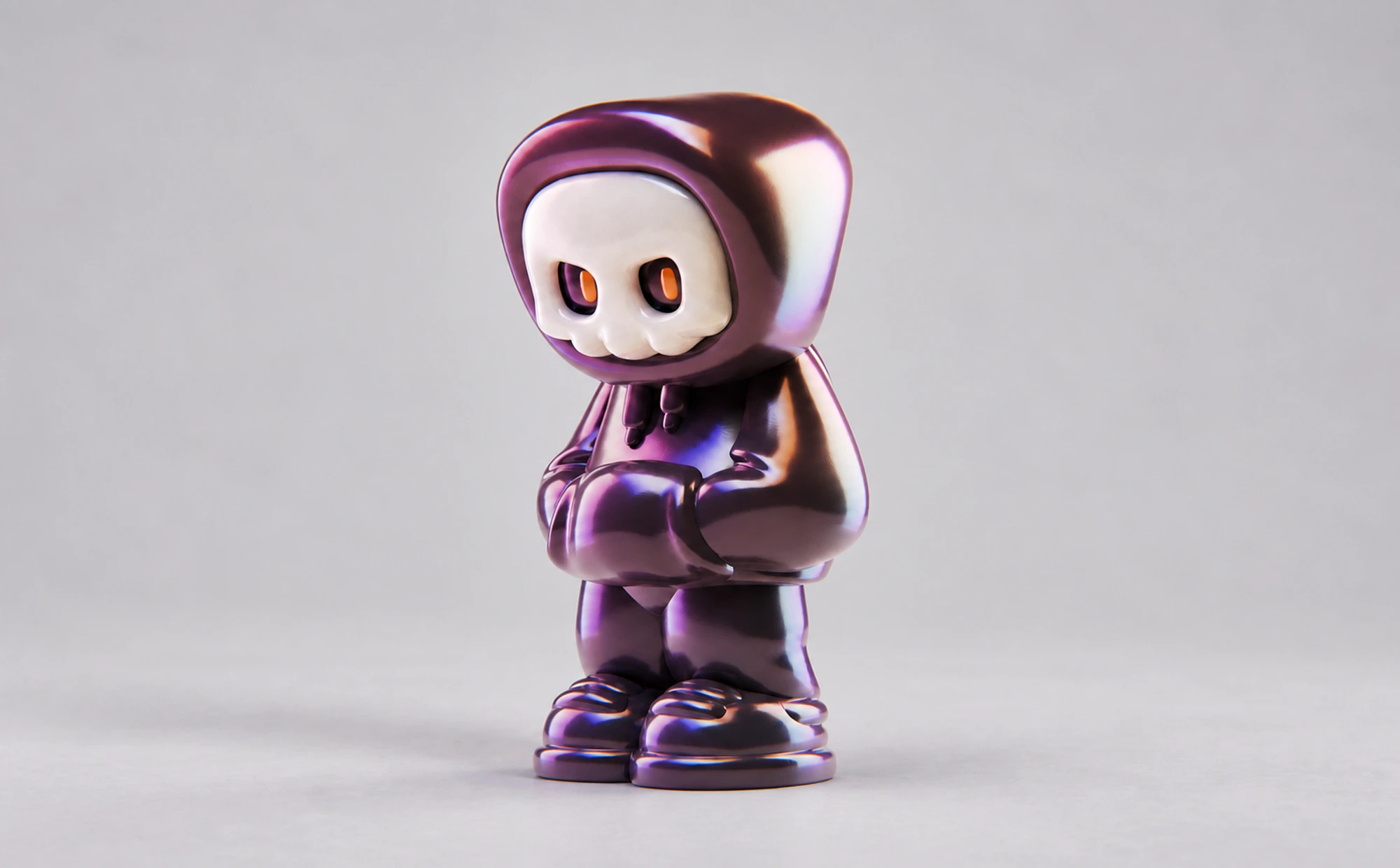 Illustrative skull collectible render before annotations.